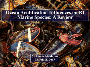 Ocean Acidification Influences on RI Marine Species: A Review