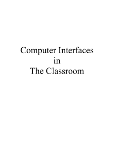 Computer Interfaces - University of Iowa