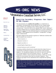 MS-DRG NEWS - Administrative Consultant Service