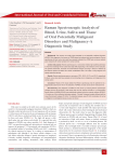 Raman Spectroscopic Analysis of Blood, Urine, Saliva