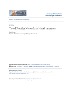 Tiered Provider Networks In Health Insurance