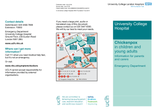 University College Hospital Chickenpox in children and young adults