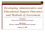 Developing Administrative and Educational Support Outcomes and