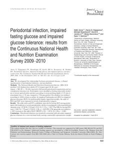 Periodontal infection, impaired fasting glucose and impaired