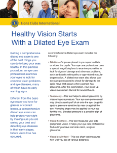 Healthy Vision Starts With a Dilated Eye Exam