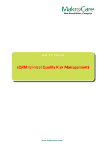 cQRM (clinical Quality Risk Management)