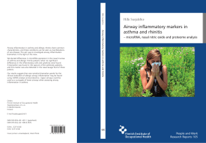 Airway inflammatory markers in asthma and rhinitis