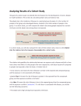 Analyzing Results of a Cohort Study