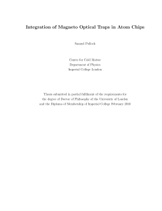 Integration of Magneto Optical Traps in Atom Chips