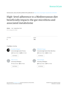 High-level adherence to a Mediterranean diet beneficially impacts