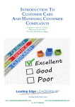 introduction to customer care and handling customer complaints