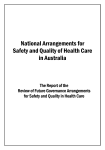 National Arrangements for Safety and Quality of Health Care in