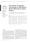 Cone Beam Computed Tomography in Mandibular Molars Referred