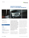 Automotive Development: All Eyes on CAE Weight Management