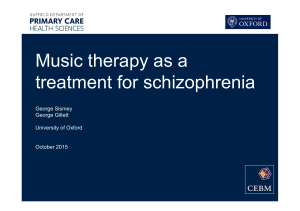 Music therapy as a treatment for schizophrenia
