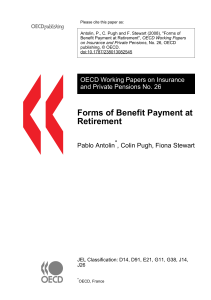 Forms of Benefit Payment at Retirement