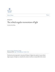 The orbital angular momentum of light