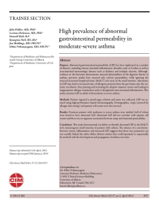 High prevalence of abnormal gastrointestinal permeability in