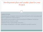 Development plan and quality plan for your Projects