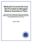 Medicaid Covered Services Not Provided by Managed Medical