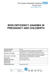 management of iron deficiency anaemia in pregnancy and childbirth