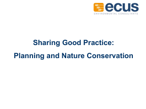 Sharing Good Practice: Planning and Nature Conservation