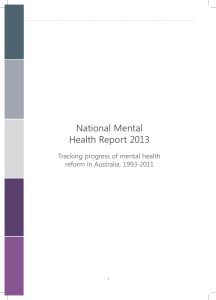 National Mental Health Report 2013