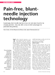 Pain-free, blunt- needle injection technology