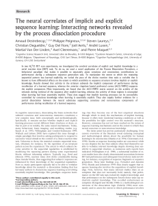 The neural correlates of implicit and explicit sequence learning