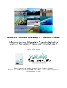 Sustainable Livelihoods from Theory to Conservation