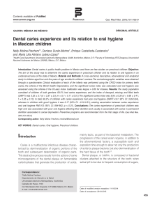Dental caries experience and its relation to oral hygiene in Mexican