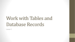 Work with Tables and Database Records