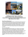 Ecology and Conservation in Practice 151L Course Flyer 2016