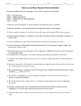 Name: Date: Pd: ______ Ohm`s Law and Power Equation Practice