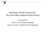 Building a Portal Framework: The Penn State