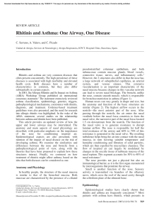 Rhitinis and Asthma: One Airway, One Disease
