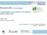 Sustainable conservation on Hungarian Natura 2000 sites