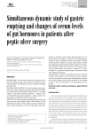 Simultaneous dynamic study of gastric emptying and changes of
