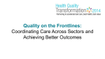 Coordinating Care Across Sectors and Achieving Better Outcomes