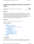 Constrained Application Protocol for Internet of Things