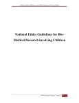 Draft National Ethics Guidelines for Biomedical Research involving