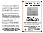 financial assistance onsite septic system repair