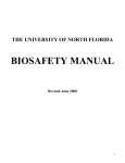 biosafety manual - University of North Florida