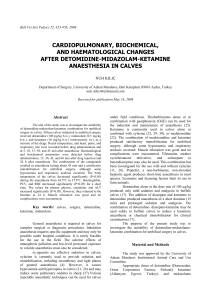 cardiopulmonary, biochemical, and haematological changes after