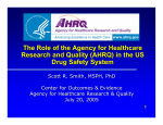 The Role of the Agency for Healthcare Research and Quality (AHRQ