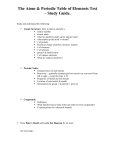 Periodic Table of Elements * Study Guide