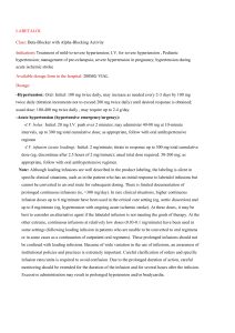 LABETALOL Class: Beta-Blocker with Alpha