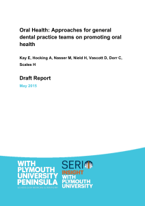 Oral Health: Approaches for general dental practice teams on