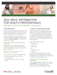 ZIKA VIRUS: INFORMATION FOR HEALTH PROFESSIONALS