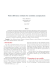 Finite difference methods for sensitivity